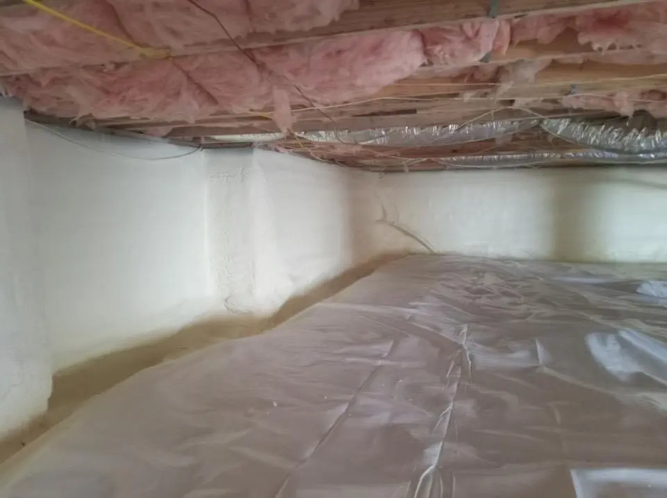 Crawl space encapsulation with closed-cell spray foam for Attic Insulation in Ormond-by-the-Sea